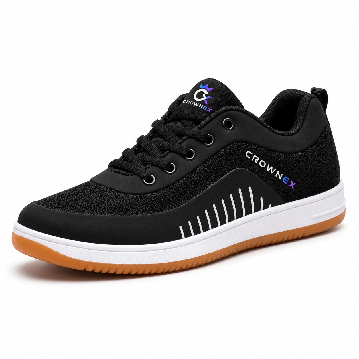Sepatu Hitam Garis Premium